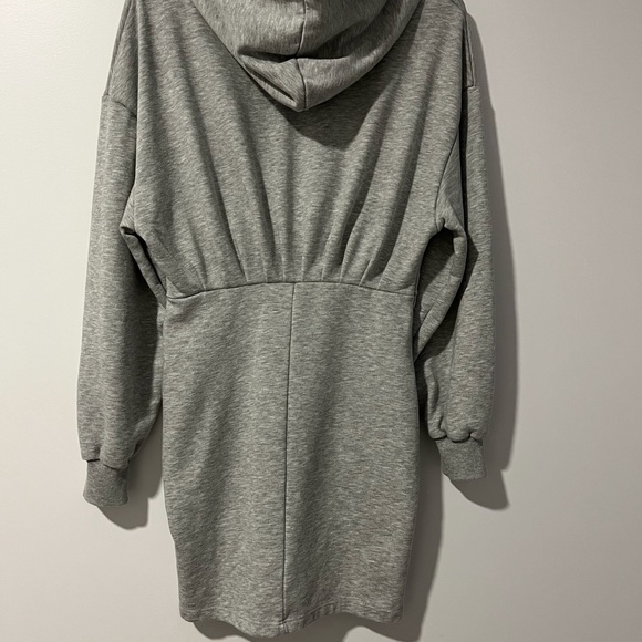 Top Shop Hooded Sweatshirt Dress modern mini or above knee size 6 grey - Picture 4 of 11